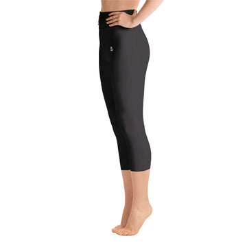 Classic Logo 2.0 - Black Capri Leggings - Bell Athletics