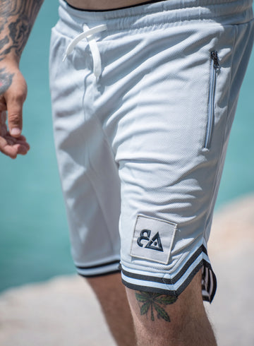 Contemporary Blend Drawstring Shorts- Gray