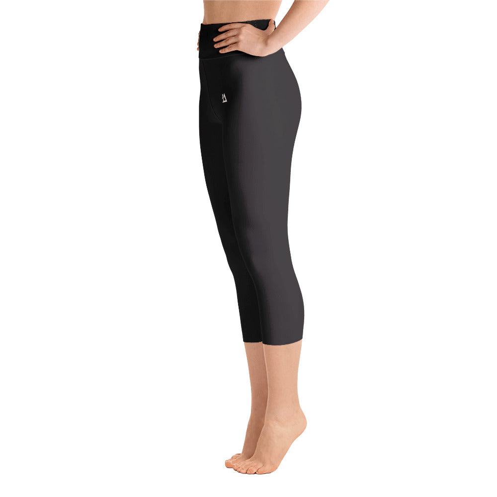 Classic Logo 2.0 -  Black Capri Leggings - Bell Athletics
