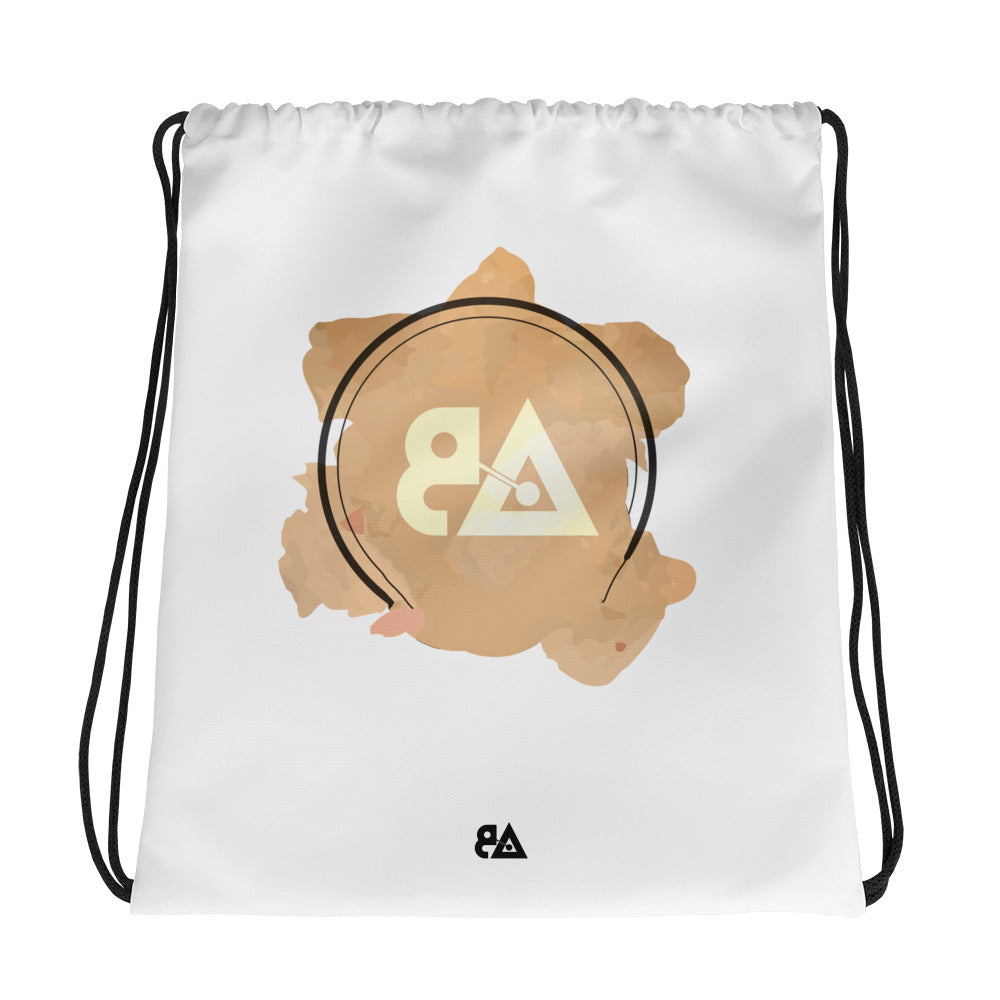 Custom Logo Drawstring Bag- White - Bell Athletics